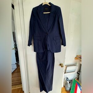 Banana republic, two-piece linen, navy blue suit, great for summer